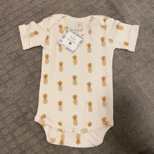 Kate Quinn short sleeved pineapple onesie